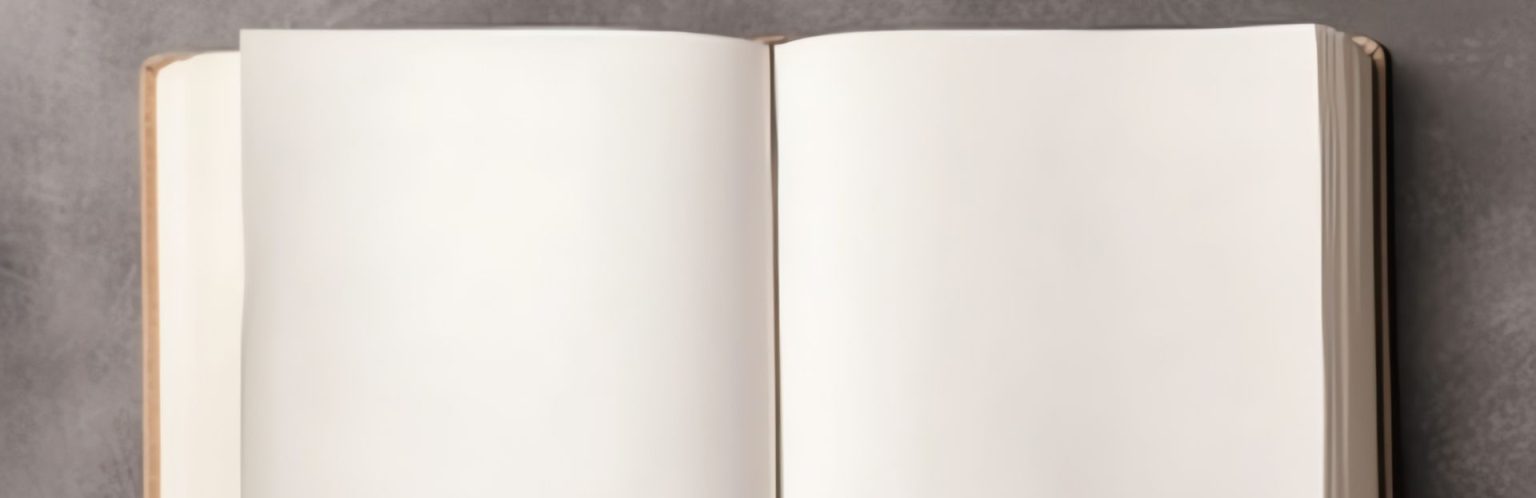 Open book on a table